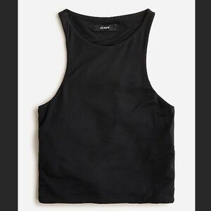 J. Crew FormKnit high-neck cropped cutaway tank black S XS